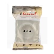 Розетка 1-м ОП LETO без заземл. ПБТ крем LEZARD 752-0300-121B
