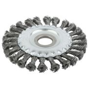 Корщетка тип «колесо» посадочный диаметр 22.2мм стальная витая проволока 125мм MOS 38930М