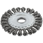 Корщетка дисковая прямая d посадочный 22.2мм стальная витая проволока 125мм КУРС 39030