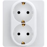 Розетка Inspiria 16А 250В 2х2P+E немецк. стандарт бел. IEK 673750
