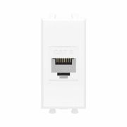 Розетка компьютерная 1мод. Avanti «Белое облако» RJ45 кат.6 без шторок модульная механизм DKC 4400691