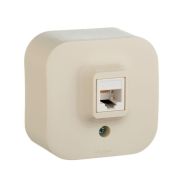 Розетка телефонная 1-м ОП Quteo RJ11 сл. кость IEK 782244