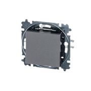 Выключатель 1-кл. СП Levit IP20 сталь/дым. черн. ABB 2CHH590145A6069