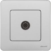 Розетка телевизионная TV Inspiria 2дБ 0-2400мГц с топологией «звезда» механизм алюм. IEK 673852