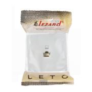 Розетка компьютерная 1-м ОП RJ45 LETO бел. LEZARD 752-0200-139