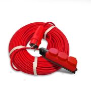 Удлинитель 3х50м с заземл. 16А IP44 3.5кВт КГ 3х1.5 с защ. крышкой АРКТИК морозостойкий DOMTOK 2603